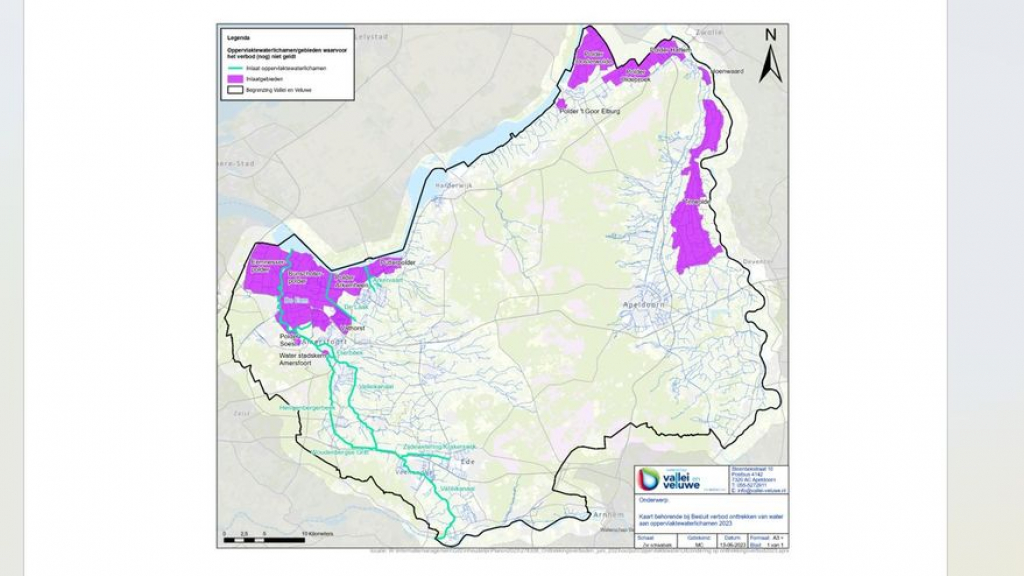 Foto: Waterschap Vallei en Veluwe stelt onttrekkingsverbod oppervlaktewater in