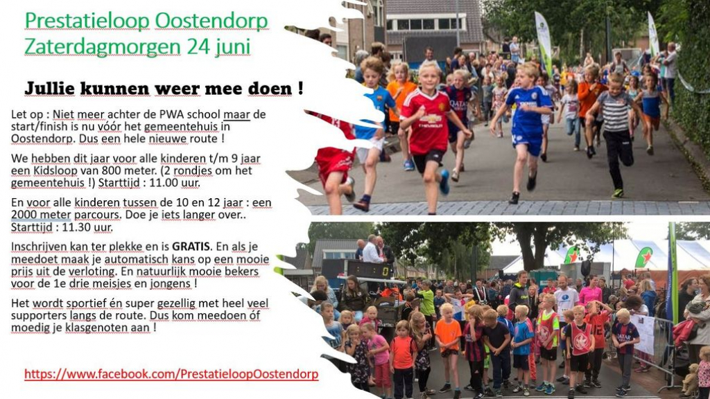 Foto: Gratis deelname aan de kidsloop bij de Prestatieloop Oostendorp