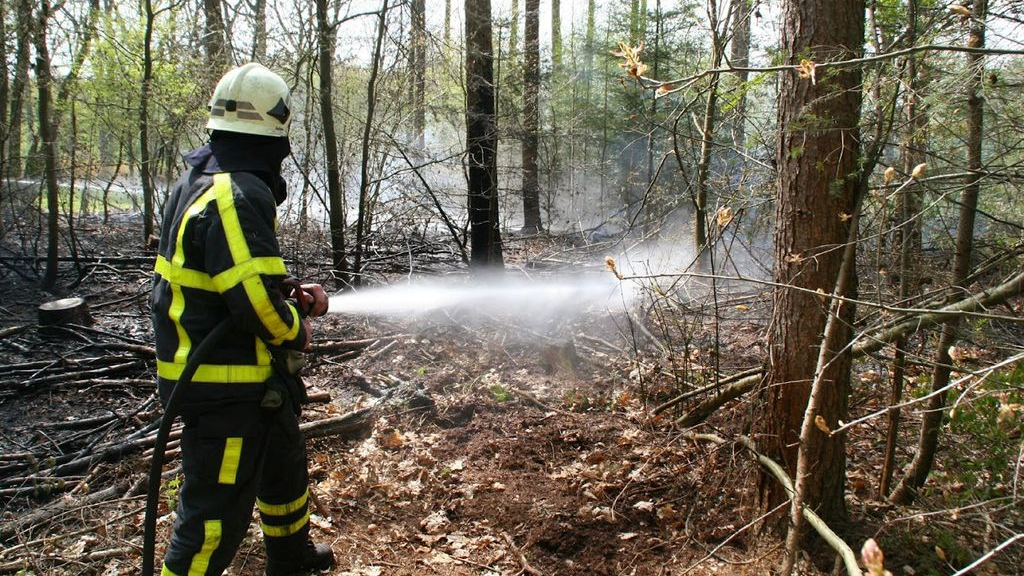 Foto: Brandweer controleert Veluwe vanuit de lucht op branden