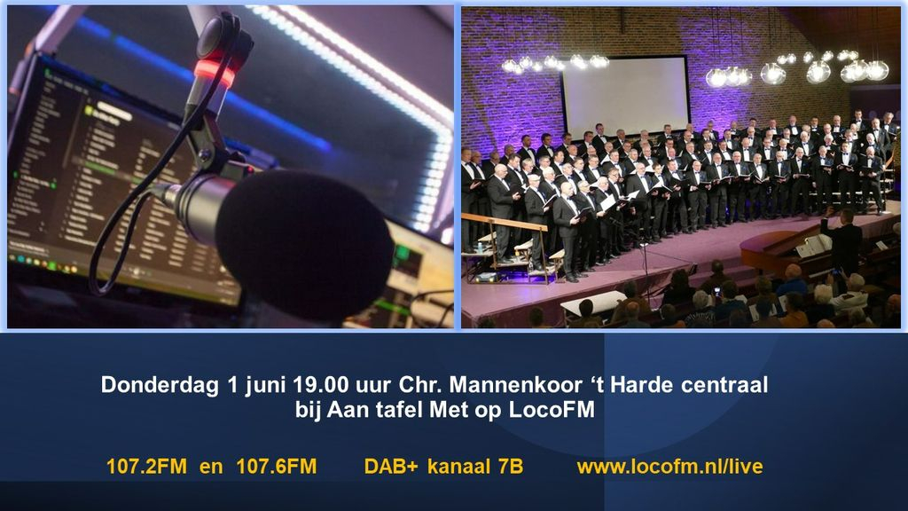 Foto: Jubileum Chr. Mannenkoor’t Harde centraal bij Aan Tafel Met LocoFM