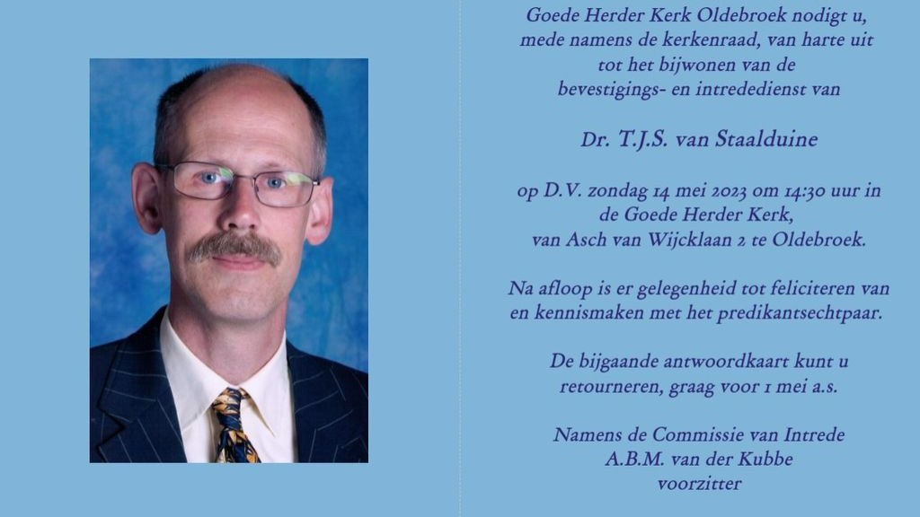 Foto: Nieuwe predikant voor Goede Herder Kerk Oldebroek