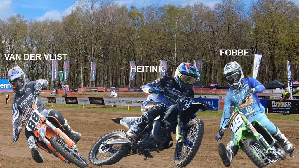 Foto: Heitink, Fobbe en Van der Vlist streden voor de DMOMX punten in Markelo