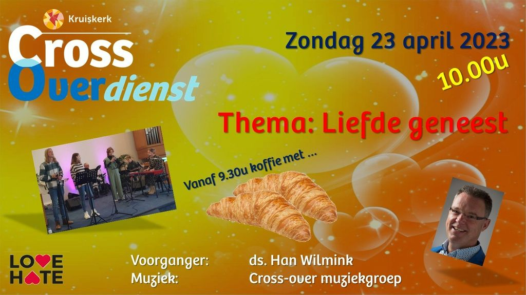 Foto: Cross Over dienst in de Kruiskerk
