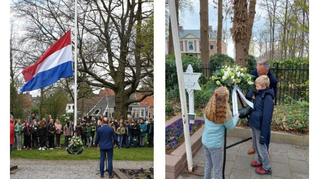 Foto: Herdenkingsplechtigheid basisscholen bij oorlogs- en verzetsmonumenten