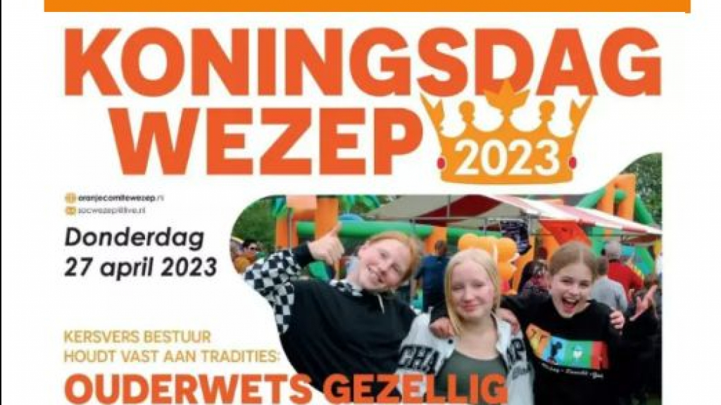 Foto: Stichting Oranje Comité Wezep komt met Koningsdagkrant