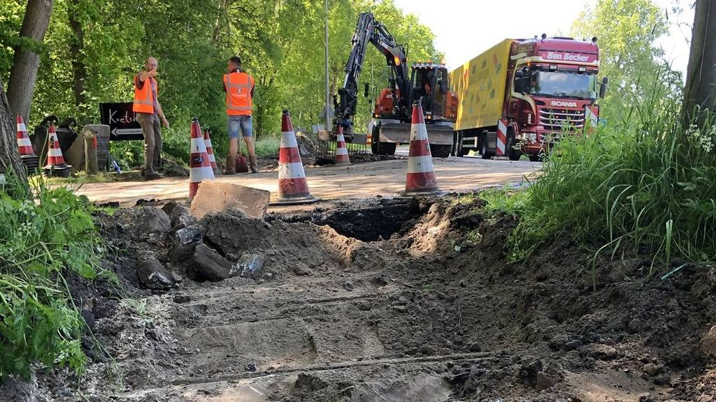 Foto: Werkzaamheden aan de Harderwijkerweg gestart
