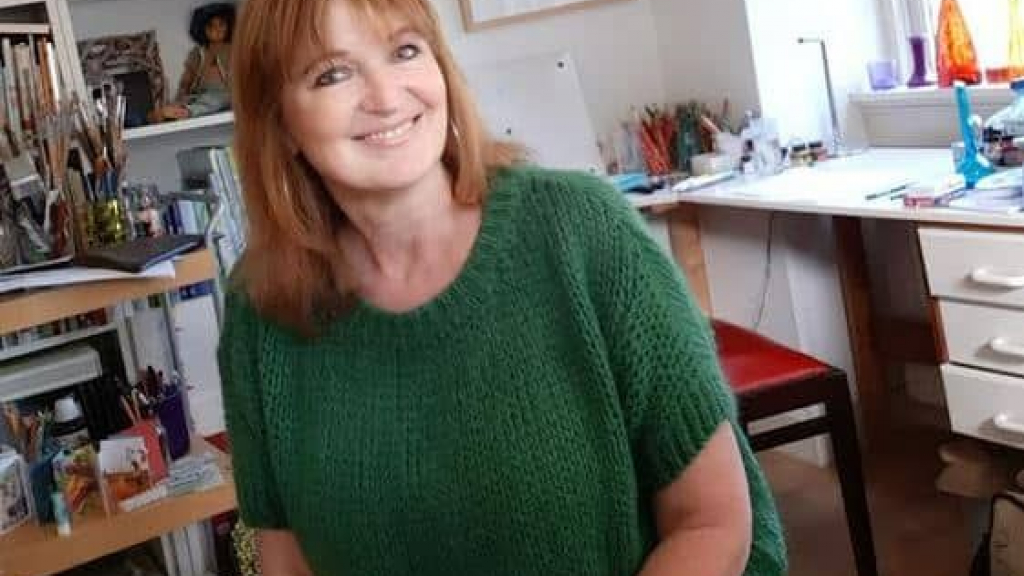 Foto: Lezing van schrijfster en illustrator Joke Eikenaar