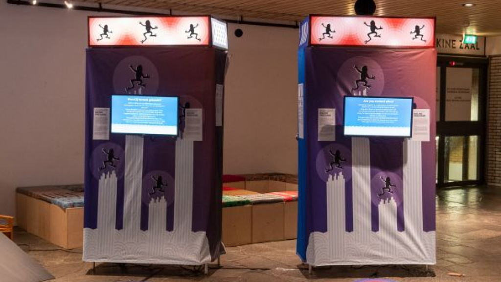 Foto: Boiling frog game bij bibliotheek Elburg