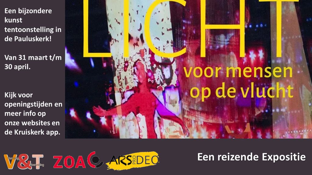 Foto: Expositie ‘LICHT voor mensen op de vlucht’ in de Pauluskerk te zien