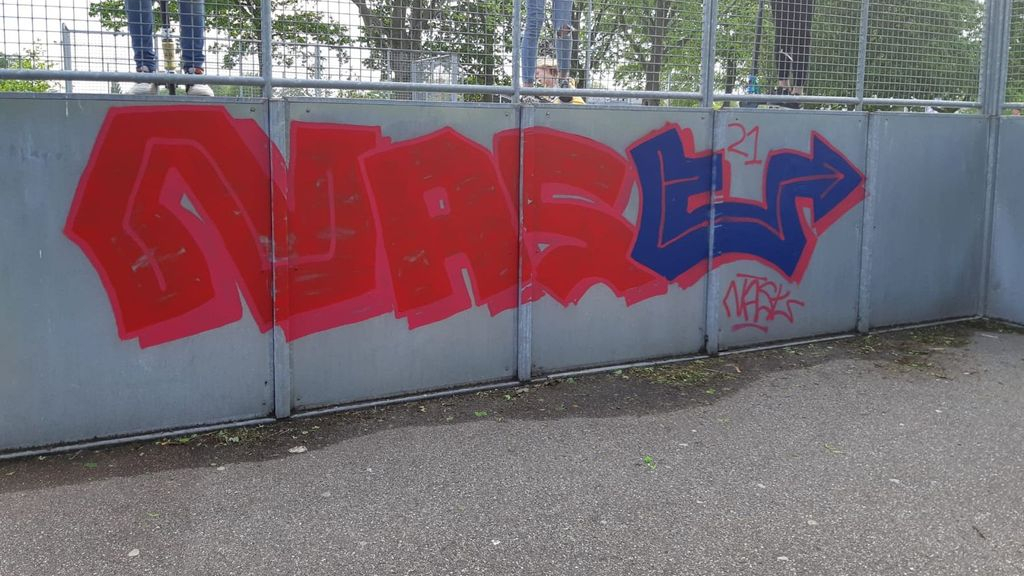 Foto: Skatebaan in Harderwijk besmeurd met graffiti
