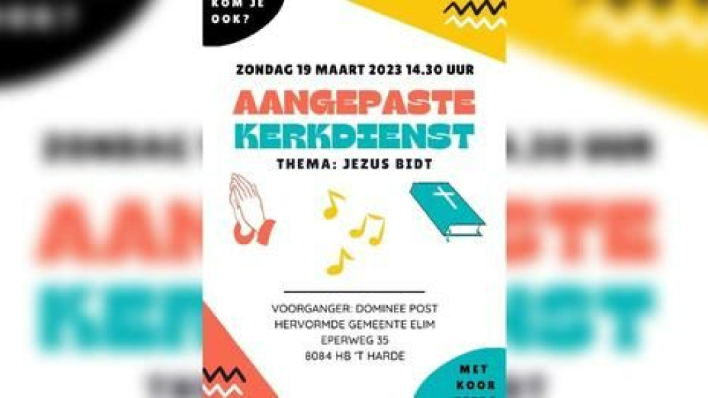 Foto: Aangepaste dienst in Elim