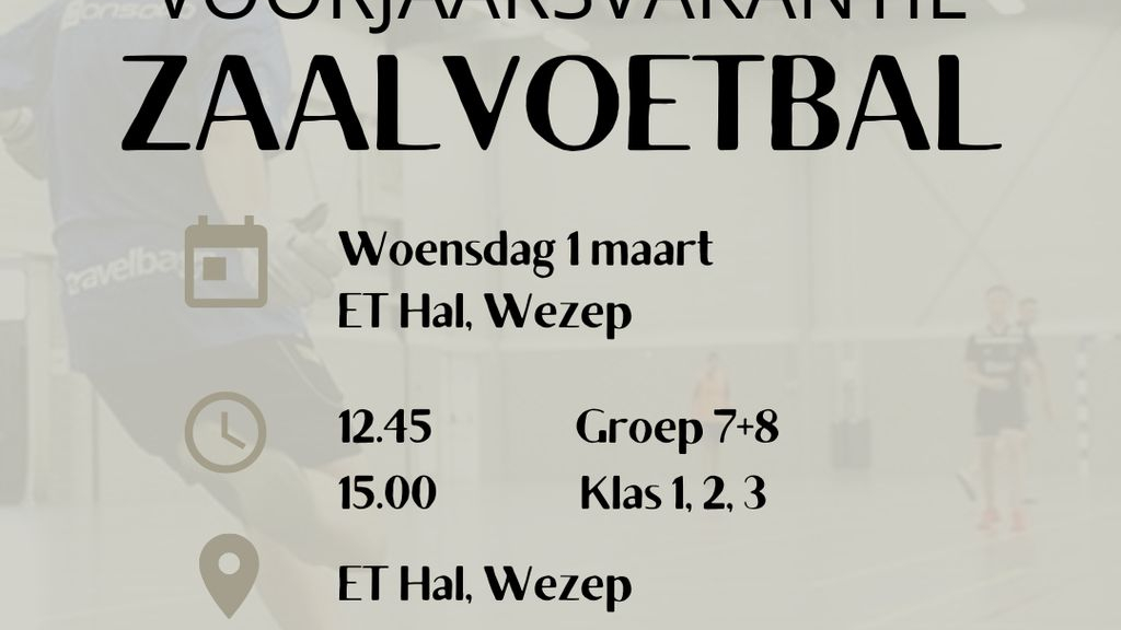 Foto: Zaalvoetbaltoernooi in de ET Hal