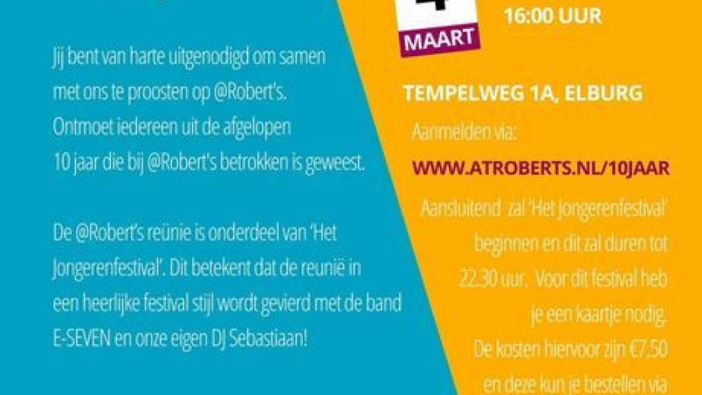 Foto: Reünie en festival 10 jaar @Robert's