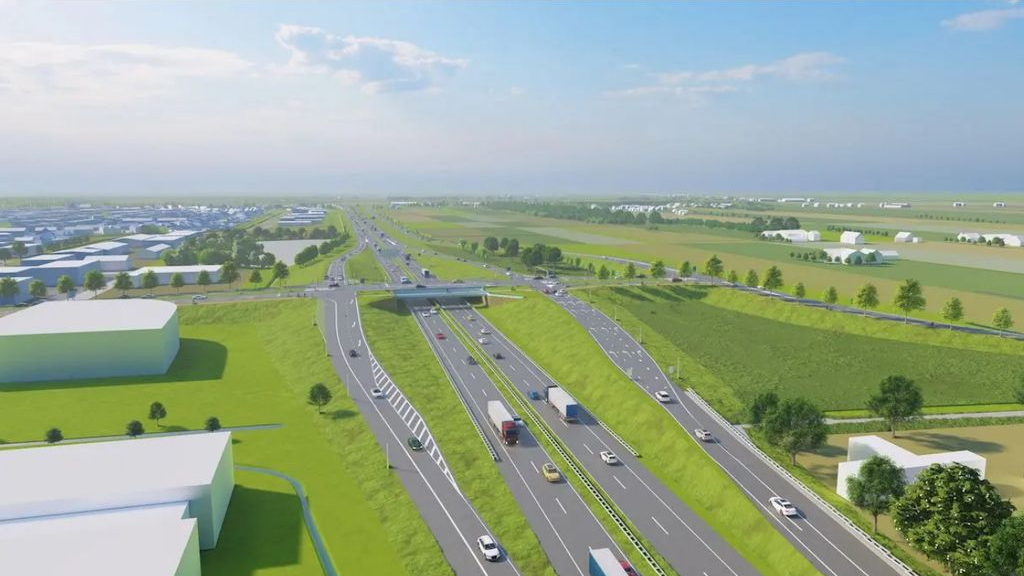 Foto: Start werkzaamheden nieuwe aansluiting Wezep en H2O op A28