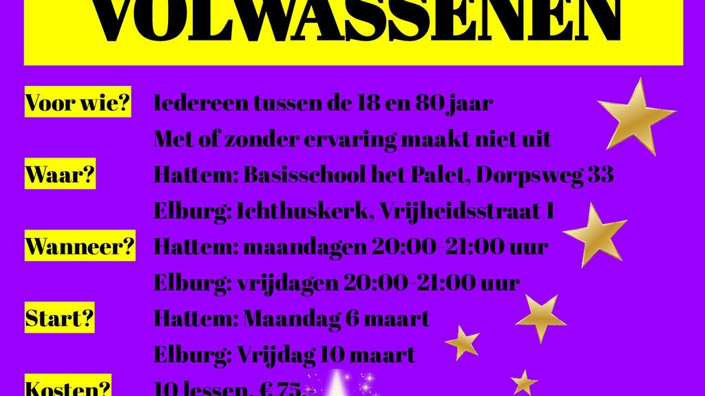 Foto: Theatercursus voor volwassenen