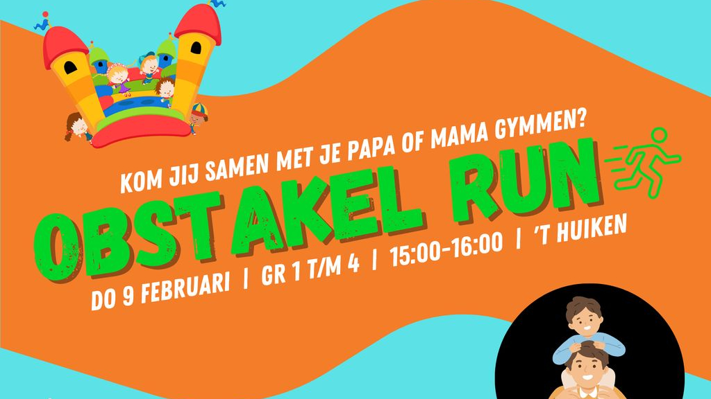 Foto: Indoor Obstakelrun samen met een van je ouders