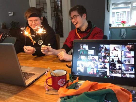 Foto: Scouting Nunspeet viert nieuwjaarsopkomst online