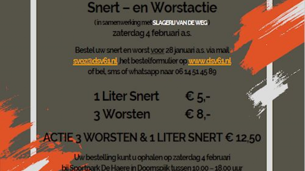 Foto: Snert- en worstactie DSV’61