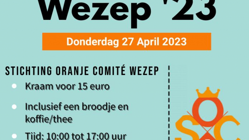 Foto: Inschrijving Oranjemarkt van Oranje Comité Wezep geopend