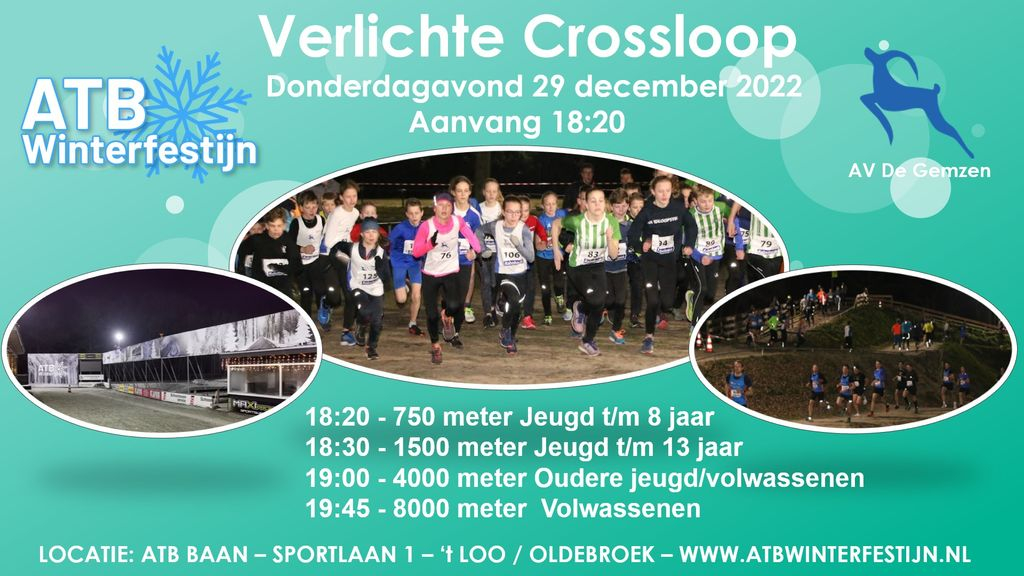 Foto: Vanavond verlichte crossloop op ATB baan