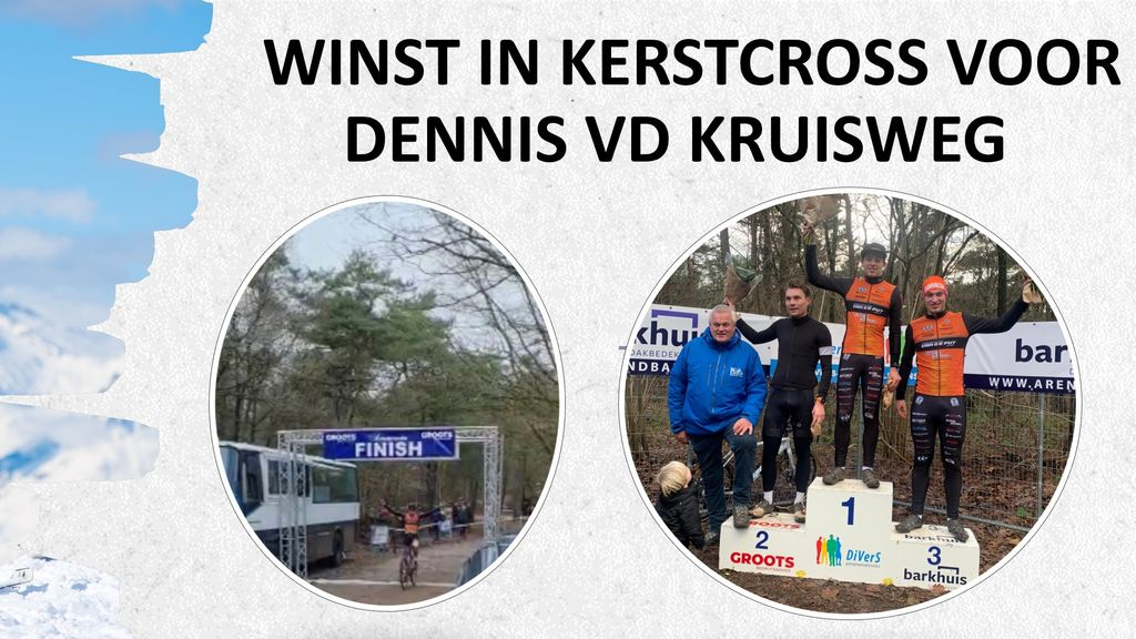 Foto: Dennis v.d. Kruisweg wint Kerstcross Norg