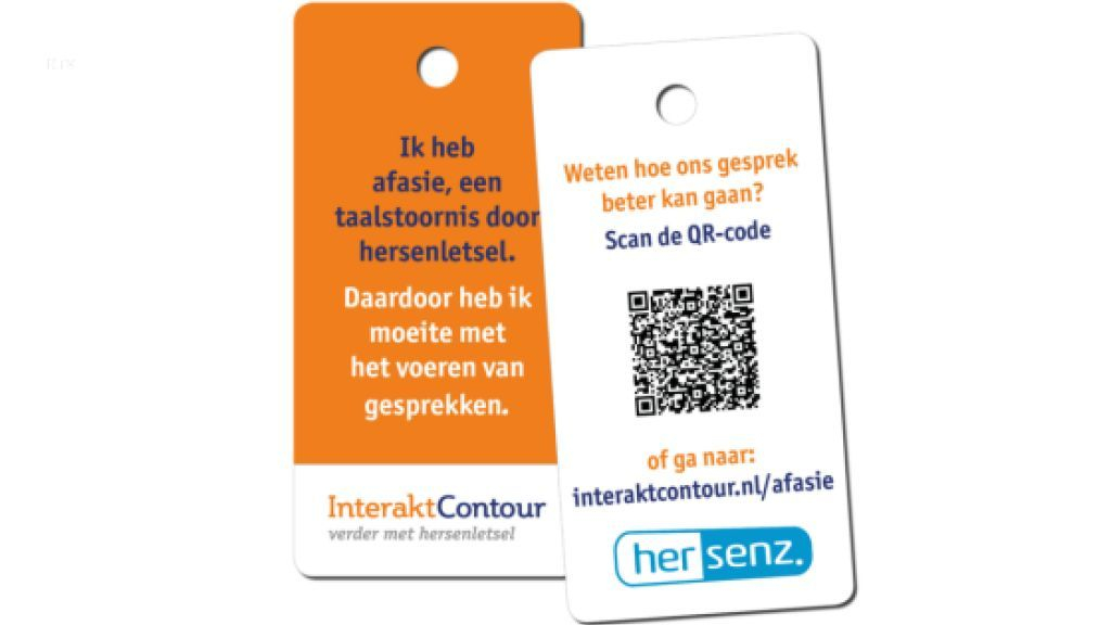 Foto: Sleutelhanger helpt mensen met afasie gesprek te voeren
