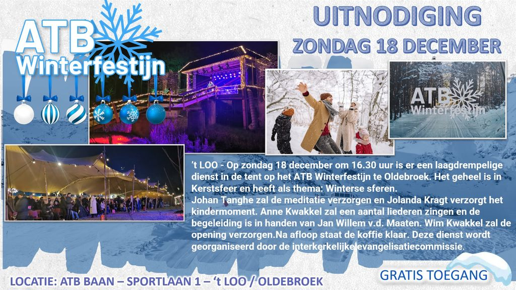 Foto: Interkerkelijke dienst tijdens de ATB Winterfair
