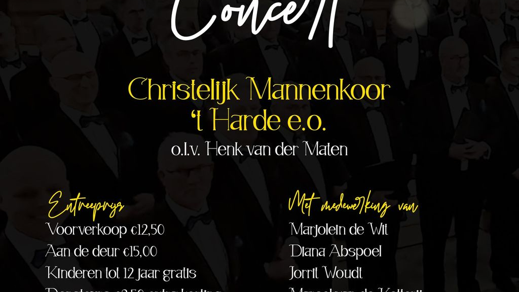 Foto: Kerstconcert van het Christelijk Mannenkoor ‘t Harde