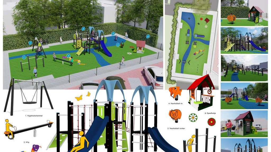 Foto: Definitief ontwerp speelplaats Graaf Ottostraat in Elburg