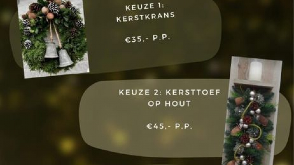 Foto: Kerstworkshops bij Bloemisterij Jacqueline