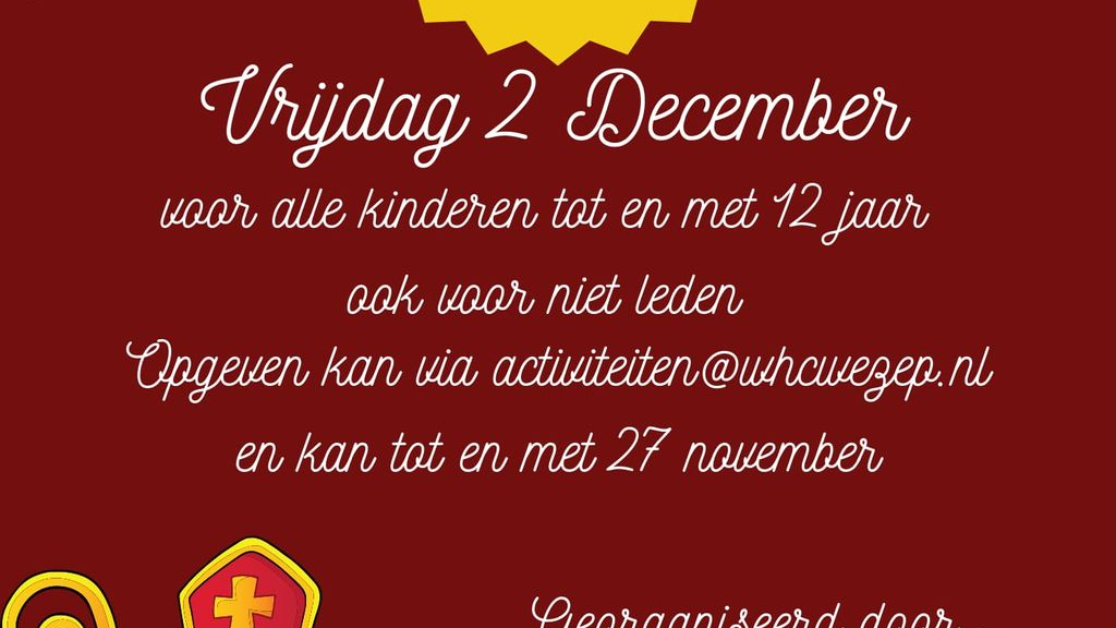 Foto: Oranje Comité Wezep en WHC vieren Sinterklaas