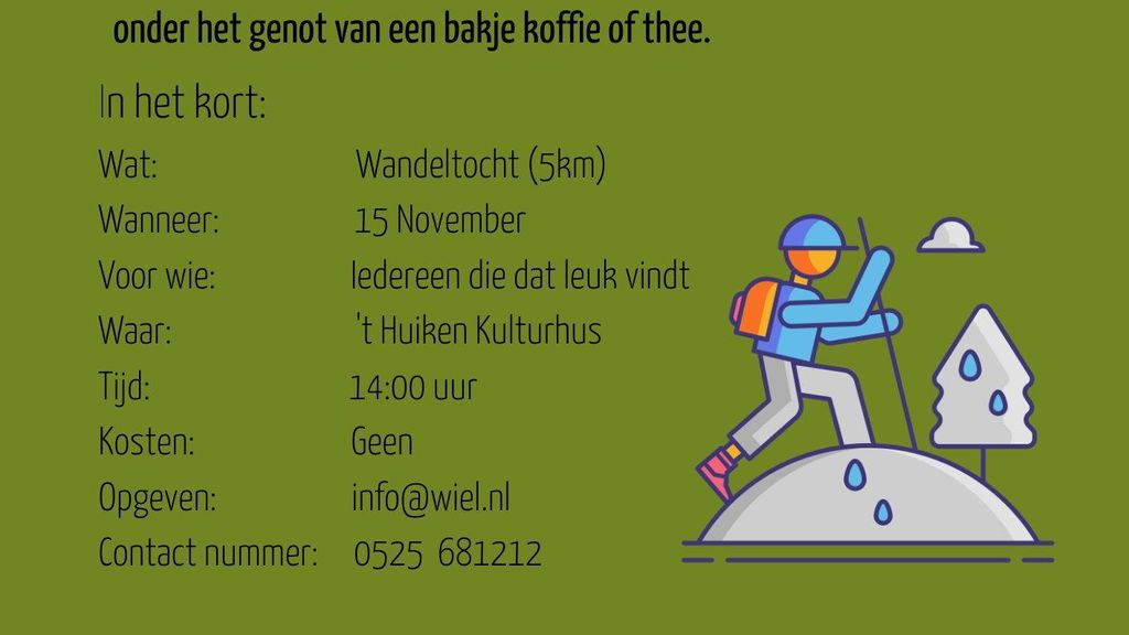 Foto: Wandelt u gezellig mee?