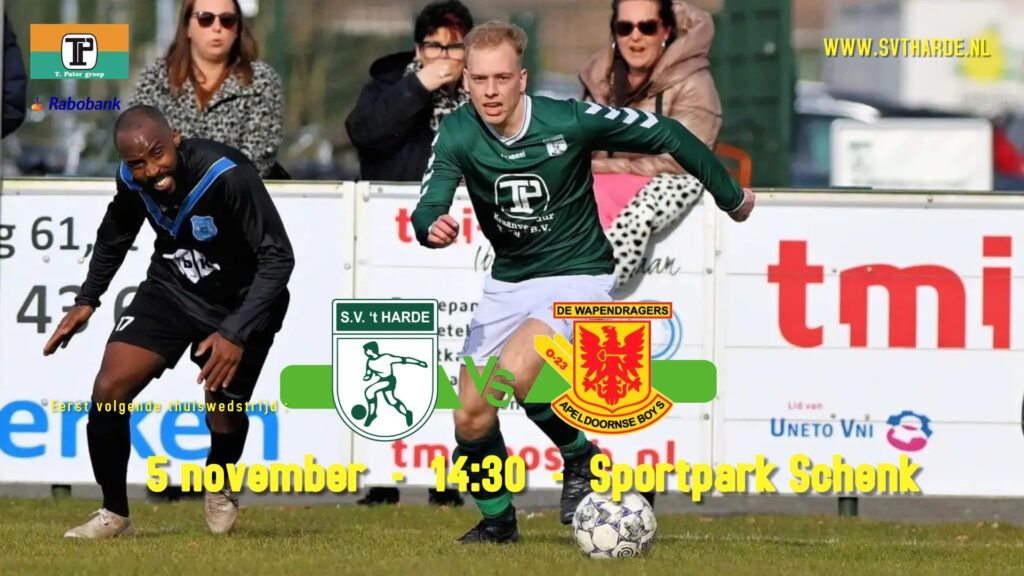 Foto: S.V. ’t Harde thuis tegen Apeldoornse Boys