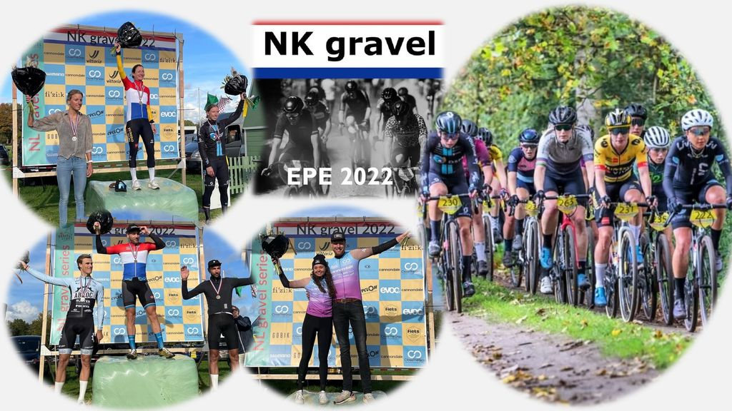 Foto: Marianne Vos en Coen Vermeltfoort Nederlands Kampioen Gravel
