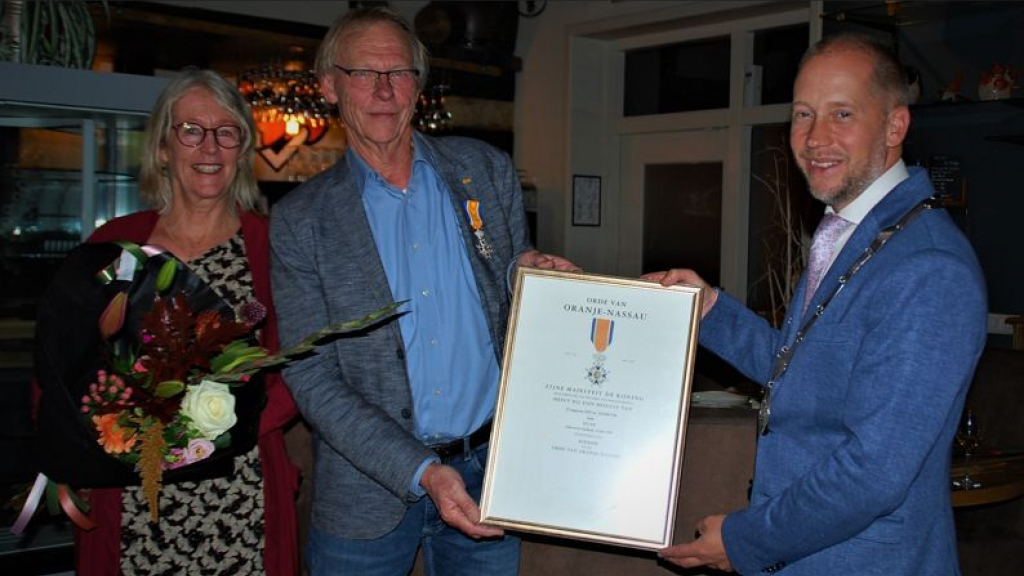 Foto: Koninklijke onderscheiding voor de heer Jaap Quak