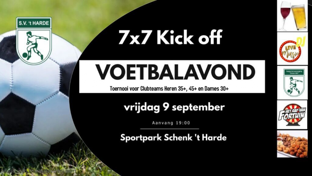 Foto: Eerste 7×7 Kick off voetbalavond bij S.V. 't Harde