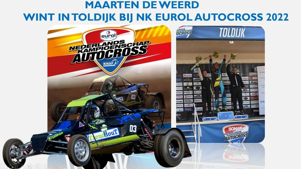 Foto: Maarten de Weerd wint wedstrijd in Toldijk om NK Eurol Autocross