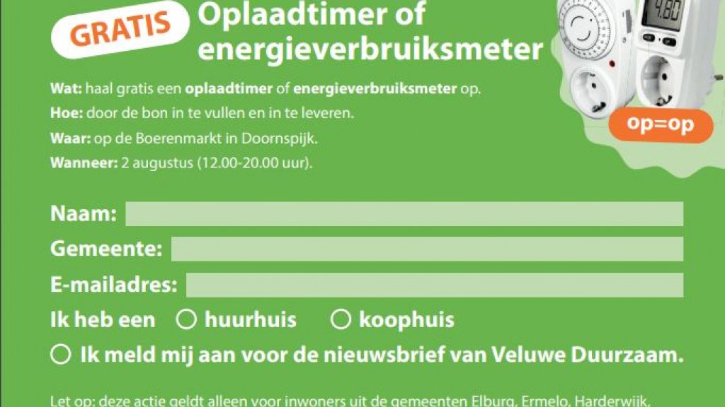 Foto: Veluwe Duurzaam op de Boerenmarkt in Doornspijk