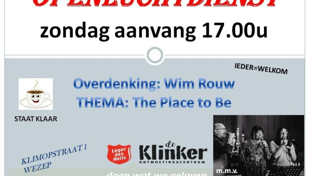 Foto: Openluchtdienst bij de Klinker