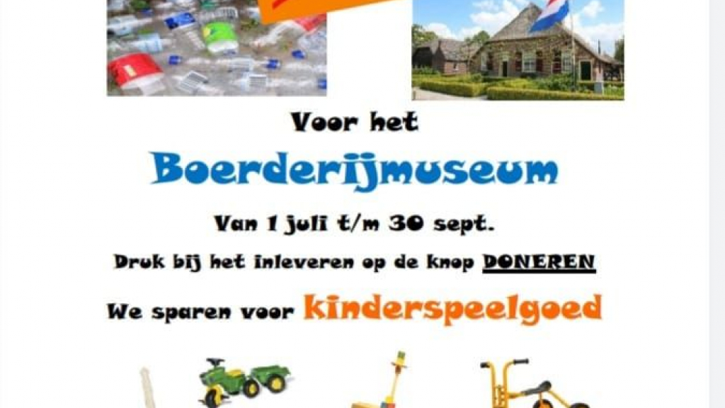 Foto: Flessenactie voor het Boerderijmuseum