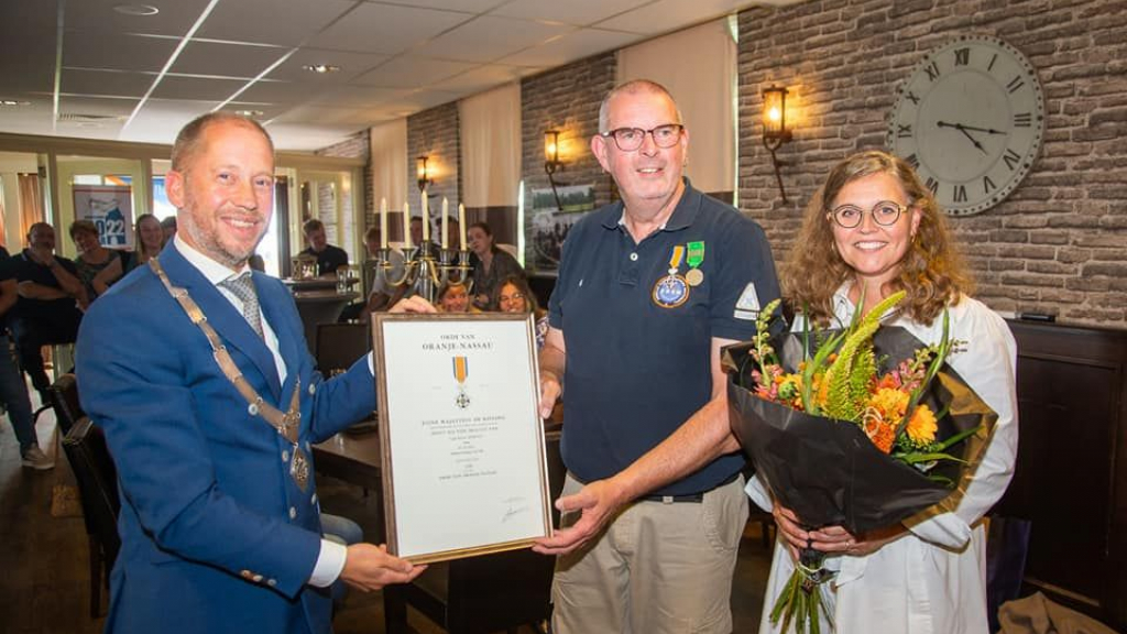 Foto: KNRM schipper Arjen de Gunst ontvangt Koninklijke onderscheiding