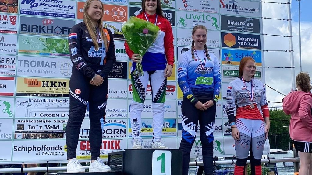 Foto: Doornspijkse Celia Visch 3e op Nederlands Kampioenschap BMX