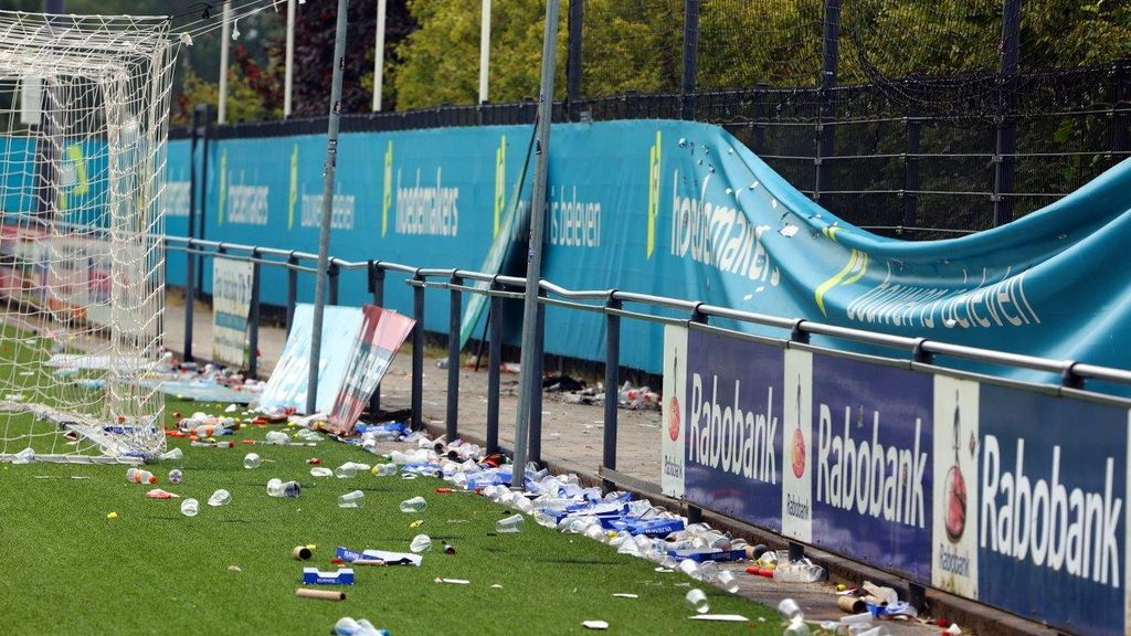 Foto: Vlam in de pan tijdens promotieduel amateurclub Wezep