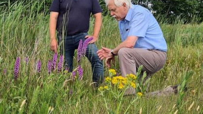 Foto: Wethouder Henk Wessel bezoekt natuurproject in Doornspijk