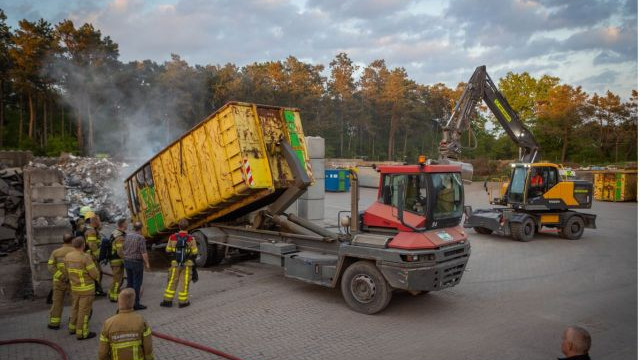 Foto: Warmtecamera’s voorkomen grote brand recycling Oldebroek