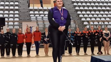 Foto: Alja Hofman van Majofique Wezep wint zilver op het NK Twirling Baton