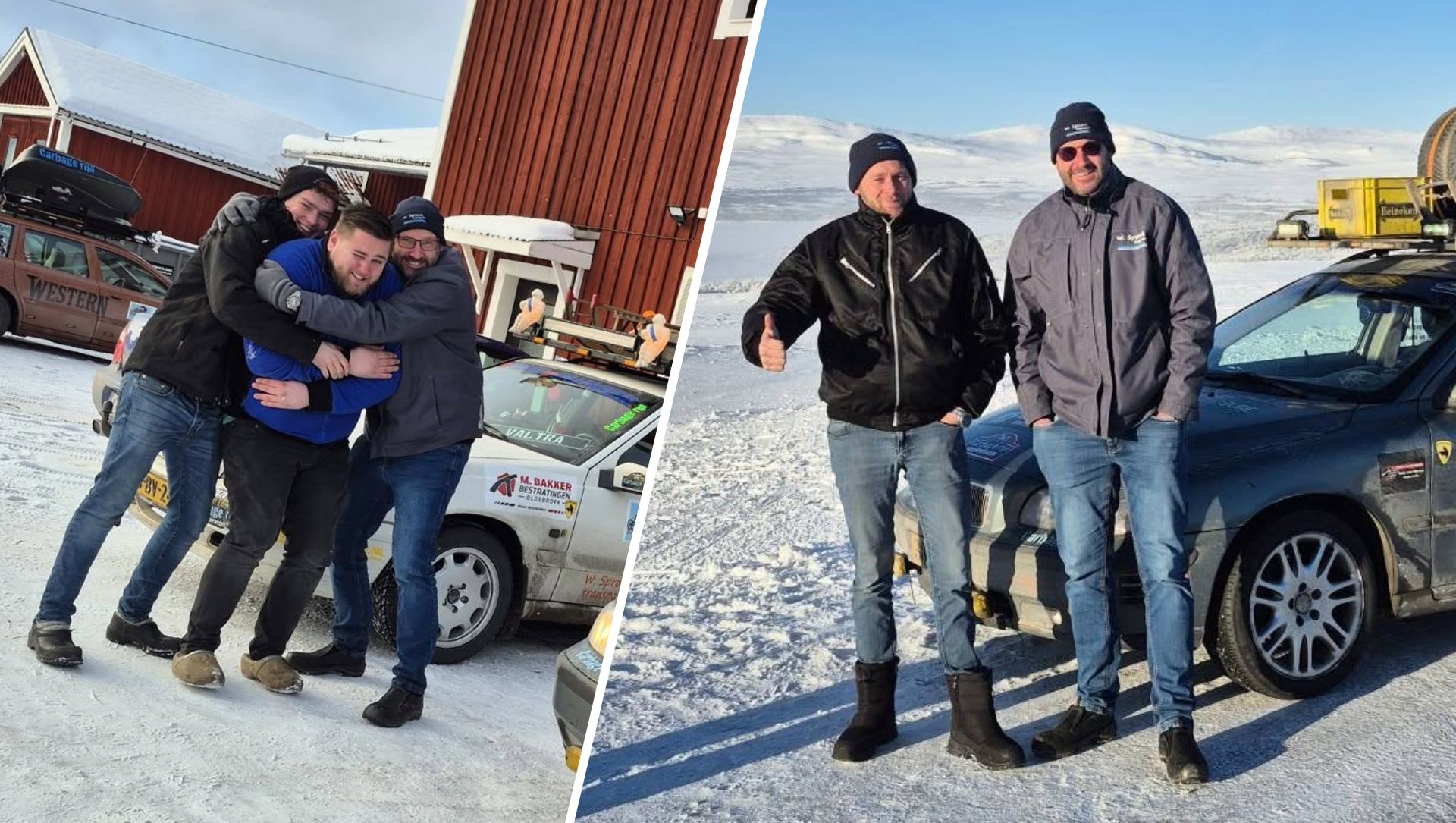 Foto: Met een oud barrel door extreme kou rijden: deze vrienden deden het 