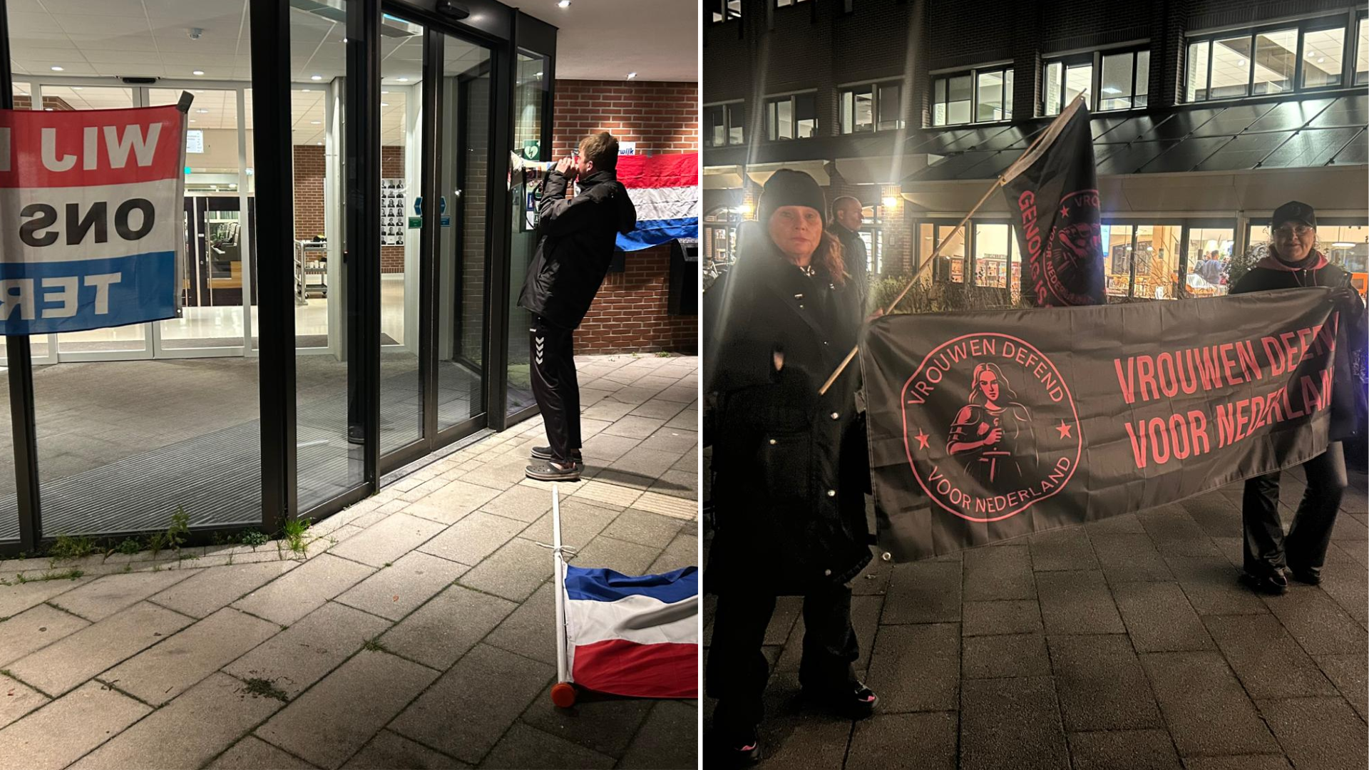 Foto: Kleine groep protesteert opnieuw tegen azc-plannen Harderwijk