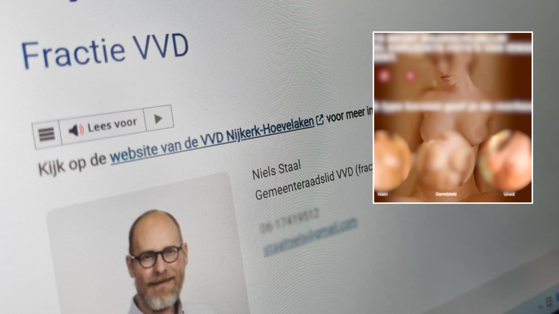 Foto: Geen politiek, maar porno op VVD-site. 'Zo vooruitstrevend zijn we nou ook weer niet'