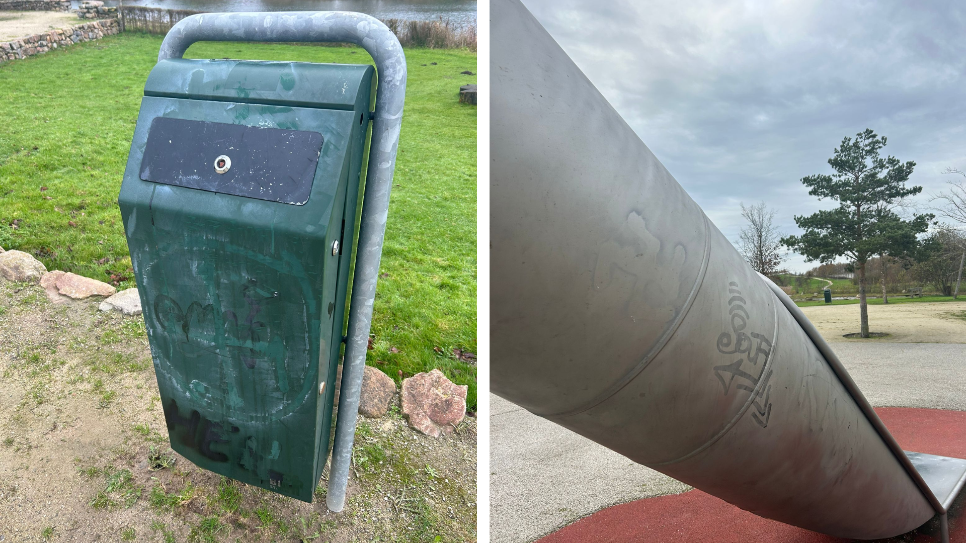 Foto: 'Hitler-graffiti' duikt op in Crescentpark, gemeente verwijdert teksten snel